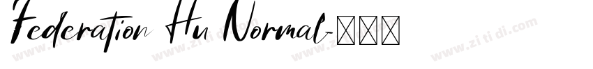 Federation Hu Normal字体转换